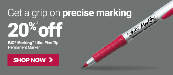 Up to 20% Off markers and more office supplies.